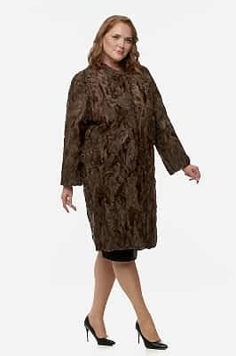 Фото товара Пальто каракуль Омега Ольга, сурик