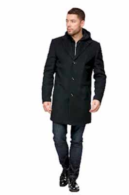 Фото товара Полупальто мужское 205/1 БК 48730, черный Фото товара Полупальто мужское 205/1 БК 48730, черный