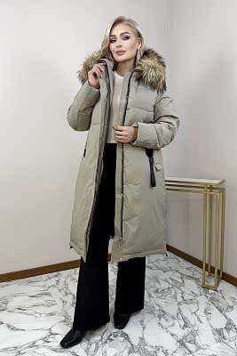 Фото товара Пуховик 666 зима, бежевый