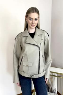Фото товара Куртка кожа жен. 1004.Z-207 HDJB лето, бежевый