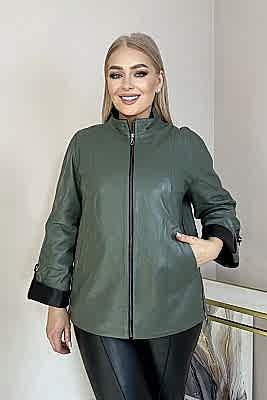 Фото товара Куртка кожа жен. 1020.3441 ZIG, олива