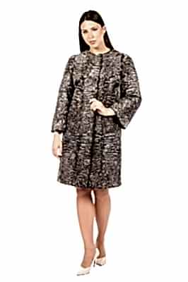 Фото товара Полупальто каракуль Валентина 2, серый