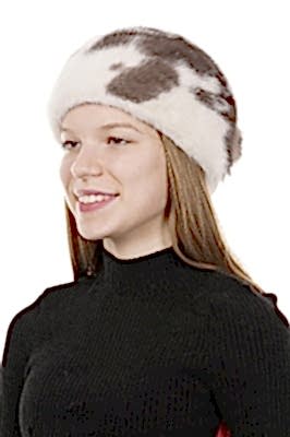 Фото товара Шапка норка 078.002, Бело-черный принт mn