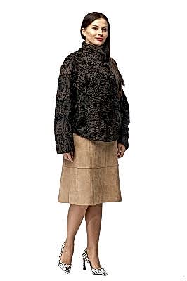 Фото товара Куртка каракуль/свакара 013/321 Анжела, коричневый