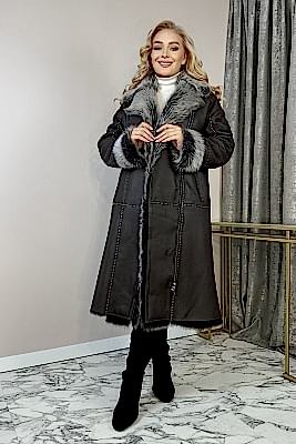 Фото товара Дубленка 1025.001-tskn silk, кофе