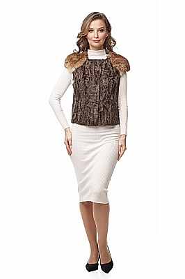 Фото товара Жилет каракуль 13, коричневый