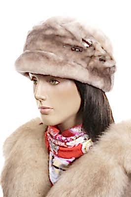 Фото товара Кепка мутон О-113 2, Розовый с бежевым напылением