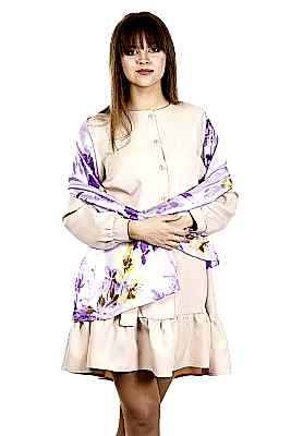 Фото товара Палантин текстиль sil-20-3, сиреневый