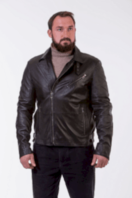 Фото товара Куртка кожа муж. 1009.2815.ZIG лето, черный