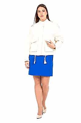 Фото товара Куртка 381 ветровка джинс, молочный