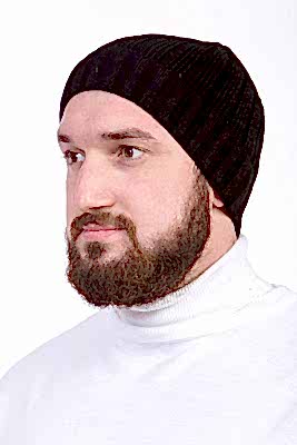 Фото товара Шапка трикотажная  02 резинка, черный