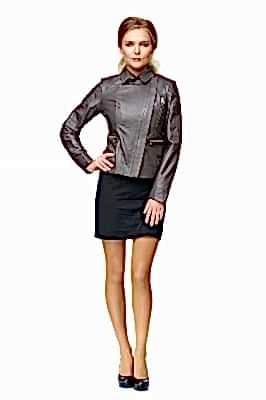 Фото товара Куртка кожа YB 3029, серый Фото товара Куртка кожа YB 3029, серый