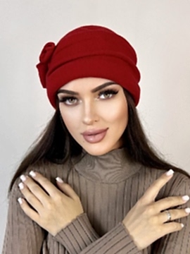 Фото товара Шапка трикотаж. Отворот, Красный