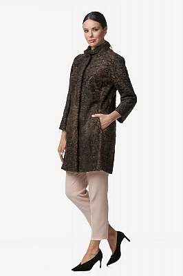 Фото товара Полупальто каракуль/свакара 012/Анна, коричневый