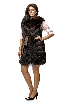 Фото товара Жилет песец м1, темный соболь