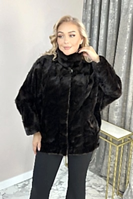 Фото товара Куртка норка 001/1001В (куски), темный шоколад