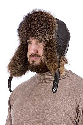 Фото товара Шапка из енота UMKME0014.2, светло-желтая