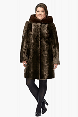 Фото товара Шуба из мутона К01V5 (норка), панда